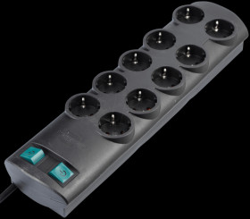 1153300120 10-gang socket outlet, 2 rows, switched