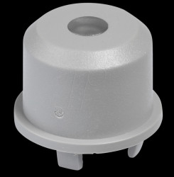 1ES031 1ES cap for Multimec 5 - Ø 9.6 mm, grey, transparent lens