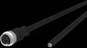 142MCA20020 Sensor cables, M12, 4-pin, coupling &gt; open end, 2 m