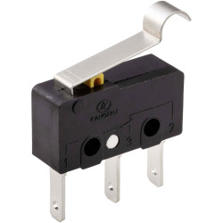 TruComponents 78-0903 Microswitch,On/(On),5A,Short Sim Roller,Quick Connect