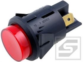 Przełącznik C7053AFBR3;OFF-ON;25mm; 16A 250VAC;czerwony;Arcolectric