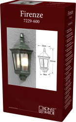 Zewnętrzna lampa ścienna Konstsmide Firenze 7229-600 100 W IP43