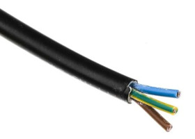 Sieciowy kabel zasilający 3 Core Polichlorek winylu PVC Sheath Czarny 5.39mm od , 300 V, 500 V