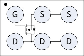 12-V, N channel NexFET™ power MOSFET, single WLP 1 mm x 1.5 mm, 10.2 mOhm