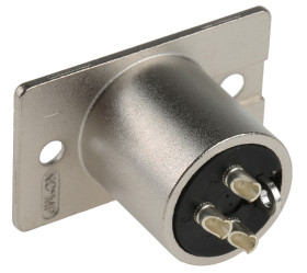 Złącze XLR 3 -pinowe Montaż na panelu Męski