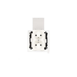 Gniazdo podwójne IP44 TGZ2BMCZ.01/111A biały mat Simon55 Kontakt-Simon