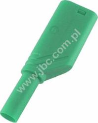 LAS S WS GN Wtyk bezp. 4mm z dodat.gn.4mm, przykręcane, 24A, zielony, Hirschmann, 934099104, LASSWSGN