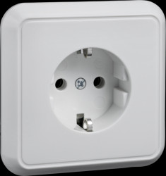 205024 Outlet with full plate, FASHION/RIVA/SCALA, pure white