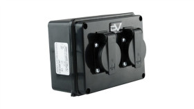 Puszka Hermetyczna Z Gniazdami 230V Wym/Zew 160X120x95 Ip54 Schuko 6.82105...