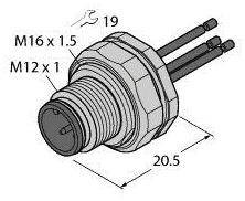 Turck 6935773 Złącze niekonfekcjonowane czujnika/aktuatora EC-FSFD4.5-3/16, 1 szt.