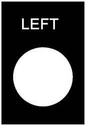 Etykieta, 30x40mm, czarny, LEFT ZB2BY2310