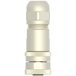 TE Connectivity T4110011031-000 M12 Socket 3-Pin Straight Connector