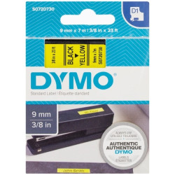 Taśma do drukarek D1 9mm x 7m czarny/żółty S0720730