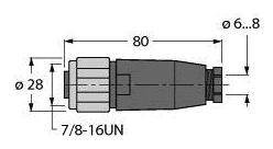 Turck 6914543 Złącze konfekcjonowane czujnika/aktuatora 1 szt.
