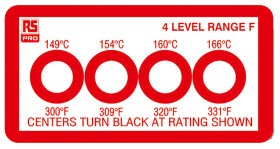 Pasek temperaturowy maksymalna czułość 149°C minimalna czułość +166°C odwracalność Nie