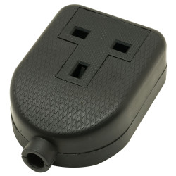 Mercury 429.619UK 1 Gang Rubber Socket Black