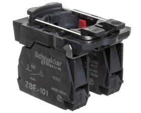 Przełącznik 2 położenia fi22 poł. stałe piórko czarne NO+NC XB5AD25