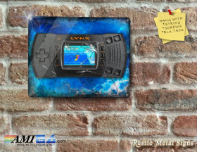 Rustic of Atari Lynx Console - Retro Gaming - Metal Sign