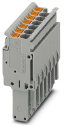 Plug, push-in connection, 0.14-4.0 mm², 7 pole, 24 A, 6 kV, gray, 3211286