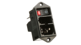 Złącze IEC IEC C14 Montaż panelowy, montaż na śrubę Męski 10A Proste Schurter