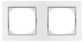 SANTRA ramka podwójna biały/chrom 4172-26