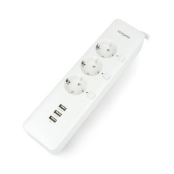 Koogeek O1EU - inteligentna listwa zasilająca - 3 gniazda, 3 porty USB - 1,5m