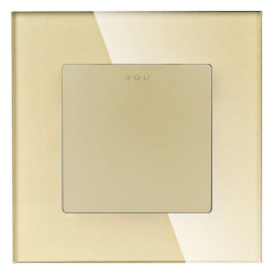 Włącznik światła szklany pojedynczy - złoty - Tawoia Glass