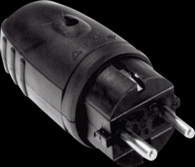 913.171 protective contact rubber plug, black without bend protection, m