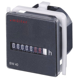 M&#xFC;ller 20452 BW 40.18 Service Hours Counter 230V 60Hz Roller Counter