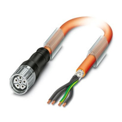 Przewód zasilający Phoenix Contact KSF 6 Core 5 m Poliuretan, Sheath Pomarańczowy 13.8 mm OD, 1000V 80 °C