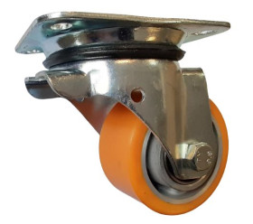 Koło samonastawne średnica kabla 100mm Płyta Guitel Hervieu 400kg wysokość całkowita 140mm