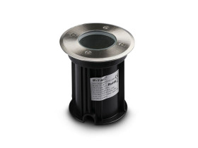 VT-7677 Oprawa do gruntowa trzonek: GU10 IP65 stal szlifowana okrągła 7515 V-TAC