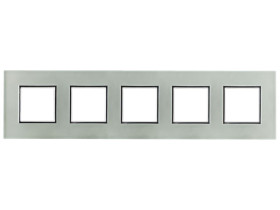 DANTE Ramka 5 pięciokrotna perłowy biały chrom 4504185 KOS