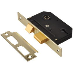 UNION ES-SL Essentials 3 Lever Mortice Sashlock Polished Brass 65mm 2.5in Visi