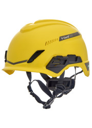 Kask ochronny, Czarny, żółty, HPPE, V-Gard H1