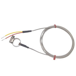 Termopara mocowana do powierzchni rury K średnica 40-55mm długość 2m Końcówka z gołym kablem RS PRO