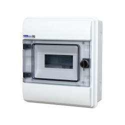 Rozdzielnica hermetyczna podtynkowa 8 modułowa 1x8M drzwi transparentne RH8p 8 36.808 ELEKTRO-PLAST