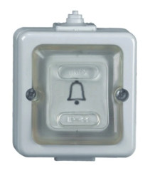 JANTAR-h Przycisk zwierny /dzwonek/ n/t IP44 biały /ogumowany klawisz/ WNT-7J-h