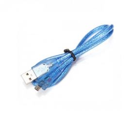 Przyłącze USB - microUSB niebieskie ok 0.5m