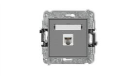 Mini Gniazdo Telefoniczne Pojedyncze 1Xrj11 4-Stykowy Beznarzędziowe Szary...