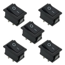 ON-OFF Mini Rocker Switches - 5-Pack