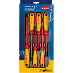Knipex 00 20 12 V01 VDE Screwdriver Set Slotted / Philips - 6 Piece