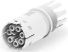 Socket housing, 5 pole, crimp connection, straight, 293615-1