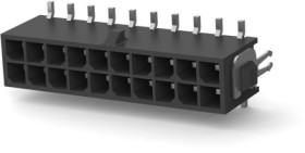 Pin header, 20 pole, pitch 3 mm, straight, black, 5-794633-0