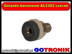 Gniazdo bananowe AL2302 czarne
