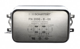 Filtr EMI 8A 1-fazowy 330kΩ 250 V AC/DC 0 → 400Hz 8 mH Schaffner Montaż w obudowie