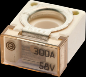 Automotive flat fuse, 300 A, 58 V, (L x W x H) 20 x 11.8 x 23.5 mm, CF300