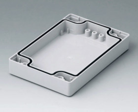 PC enclosure shell, (L x W x H) 120 x 80 x 20 mm, light gray (RAL 7035), C0081202