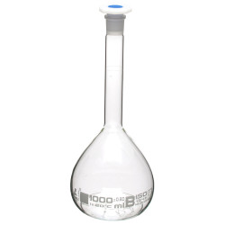 LabGlass Volumetric Flask with Stopper 1000ml Class &#x27;B&#x27; 24/29 Pack of 2
