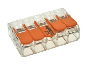 Złączka; instalacyjna; 221-415; 5 torów; 7mm; 32A; 450V; na przewód; do wszystkich rodzajów przewodów; zwora; sprężynowy; 0,2÷4m